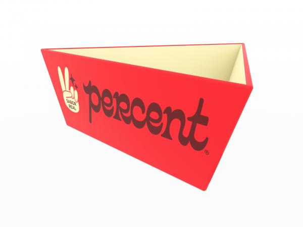 TF-1005 (3D) Tapered Triangle Hanging Sign -- Printed Interior Graphic